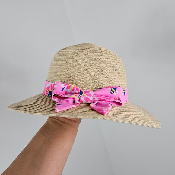 Tommy Bahama Pink Floral One-Piece Swimsuit and Matching Hat | Kid's 5 - Picture 7 of 16